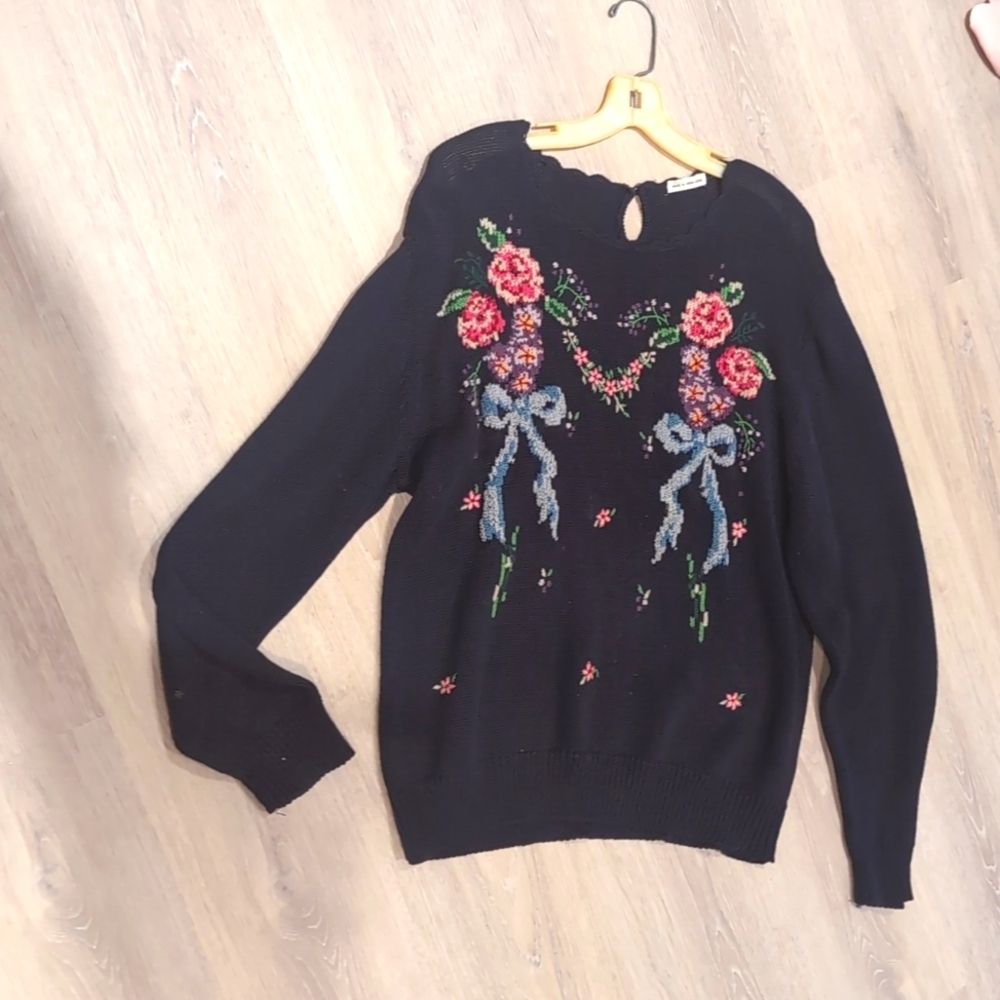 90s Bow Cotton Knit